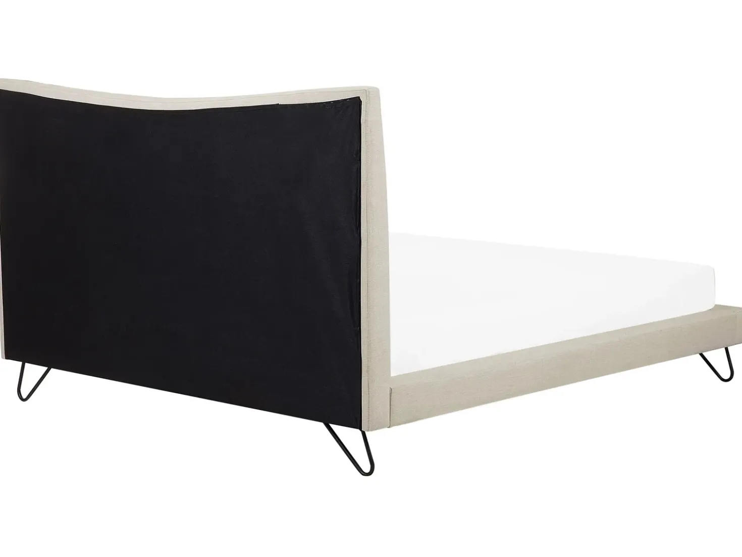 Letto Tessuto LANNION 180 x 200 cm Beige chiaro