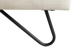 Letto Tessuto LANNION 180 x 200 cm Beige chiaro