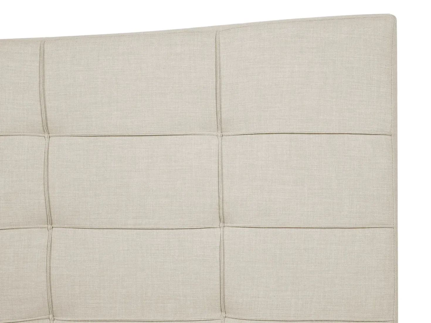 Letto Tessuto LANNION 180 x 200 cm Beige chiaro