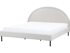 Letto Tessuto MARGUT 180 x 200 cm Grigio chiaro