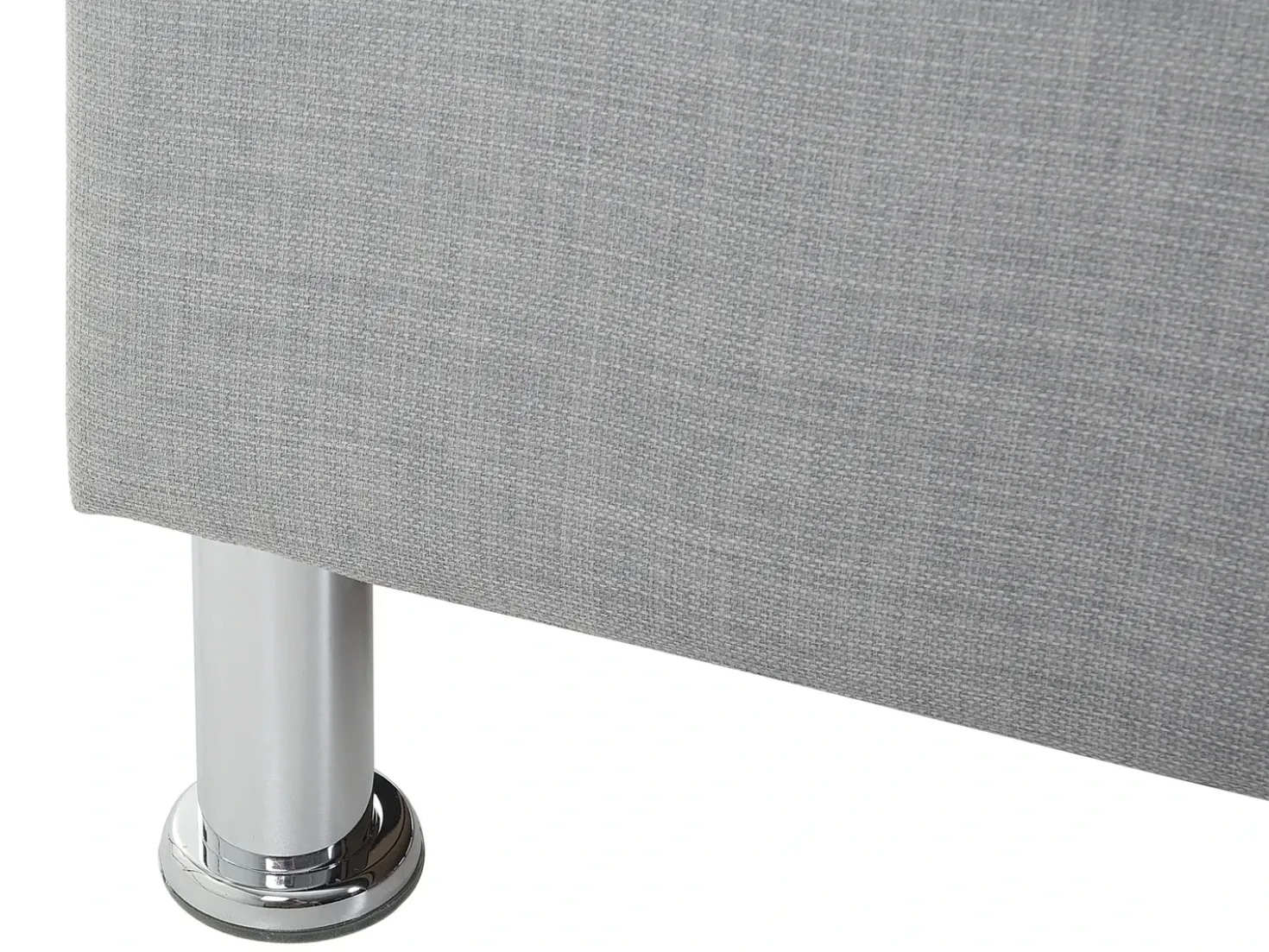 Letto Tessuto METZ 160 x 200 cm Grigio chiaro