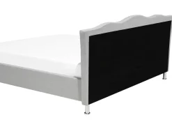 Letto Tessuto METZ 160 x 200 cm Grigio chiaro