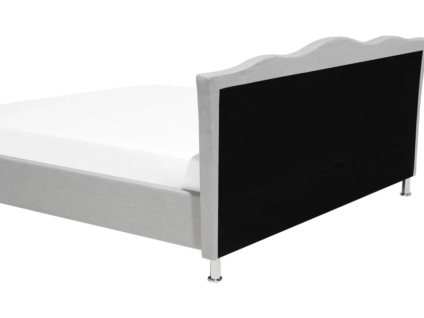 Letto Tessuto METZ 160 x 200 cm Grigio chiaro