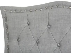 Letto Tessuto METZ 160 x 200 cm Grigio chiaro