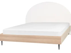 Letto Tessuto MILLAY 180 x 200 cm Bianco sporco