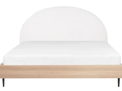 Letto Tessuto MILLAY 180 x 200 cm Bianco sporco