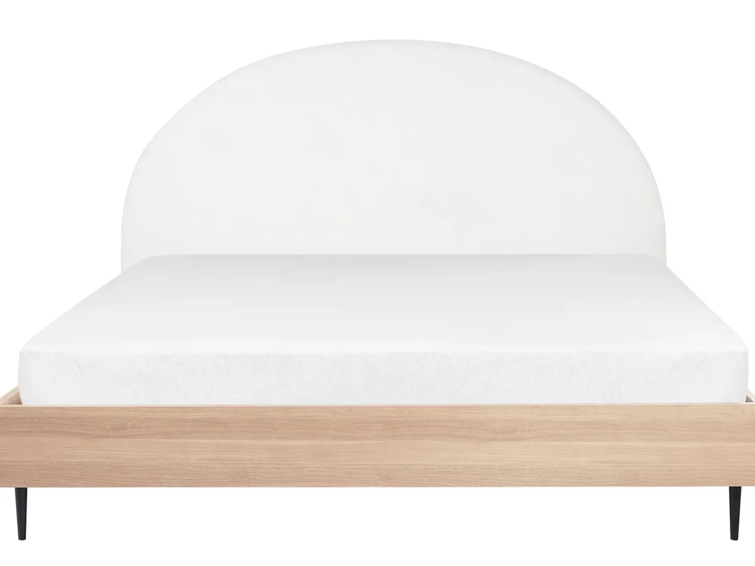 Letto Tessuto MILLAY 180 x 200 cm Bianco sporco