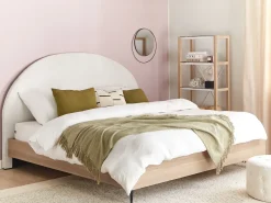 Letto Tessuto MILLAY 180 x 200 cm Bianco sporco