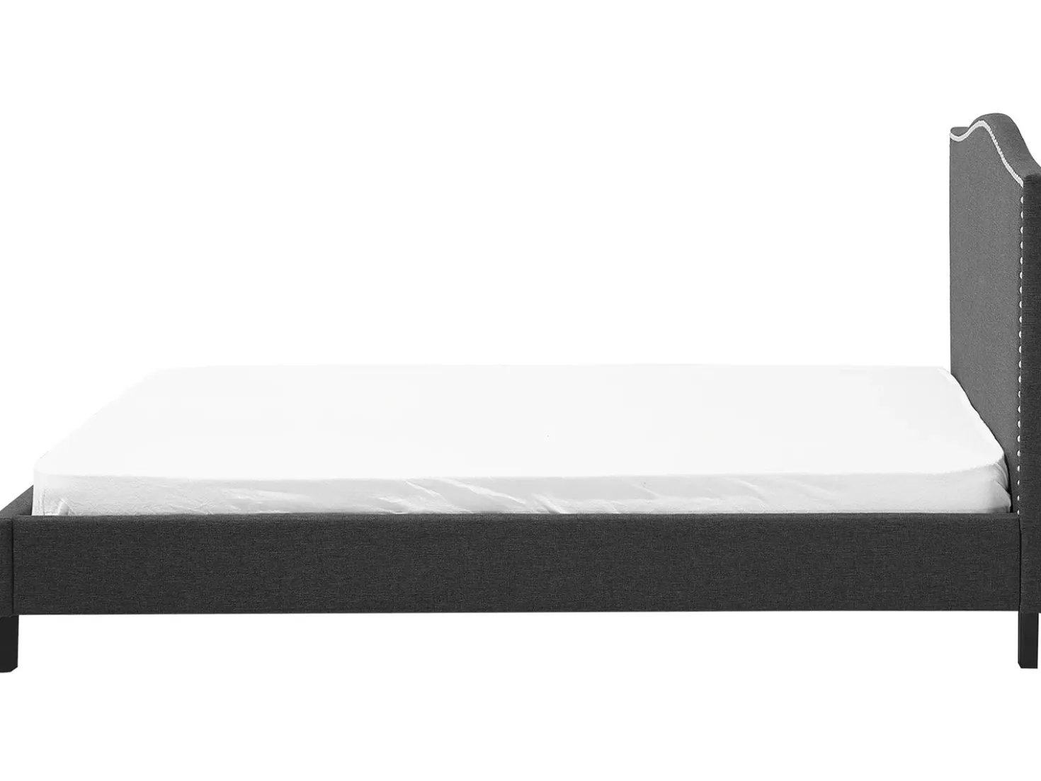 Letto Tessuto MONTPELLIER 180 x 200 cm Grigio scuro
