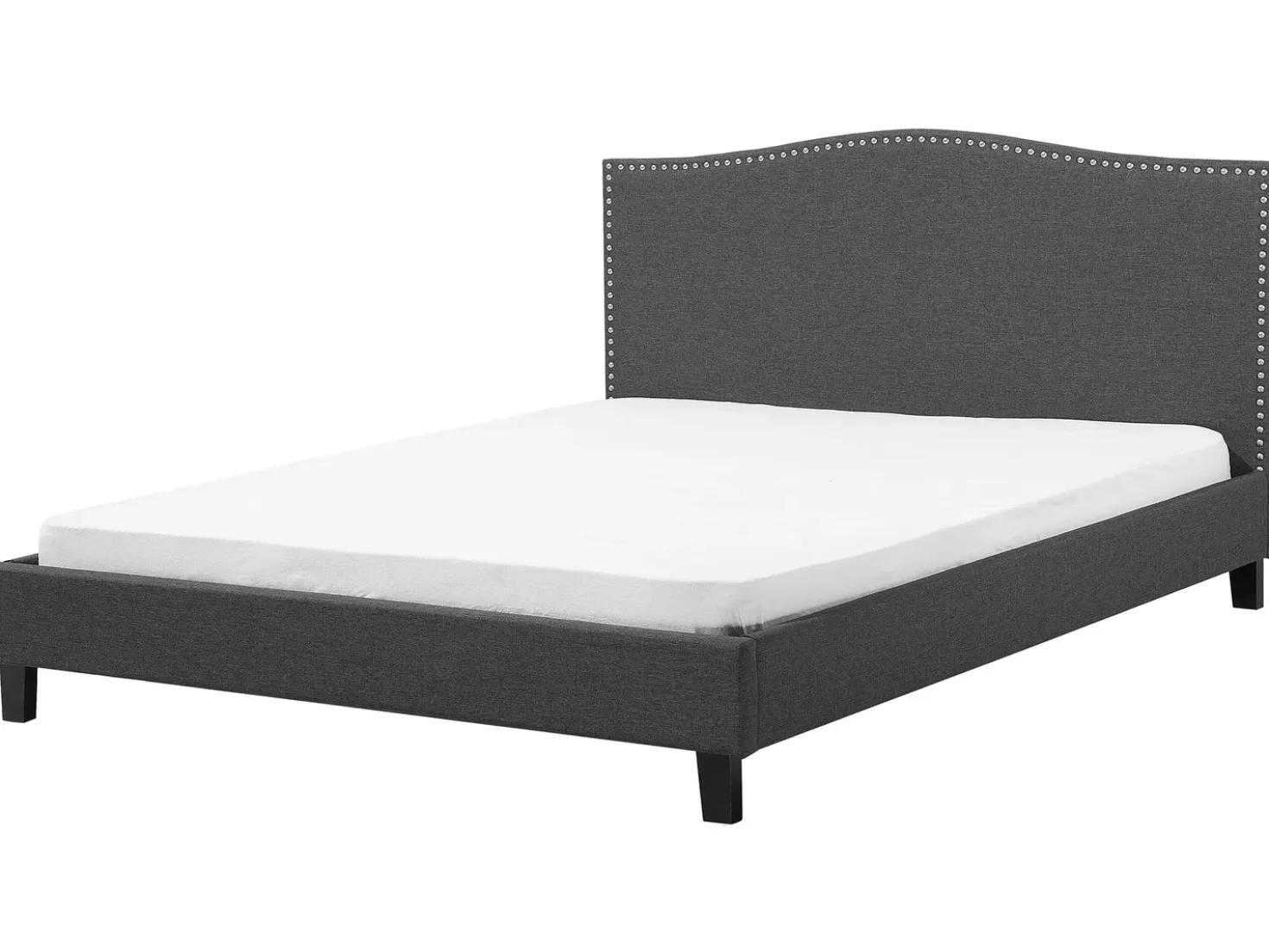 Letto Tessuto MONTPELLIER 180 x 200 cm Grigio scuro