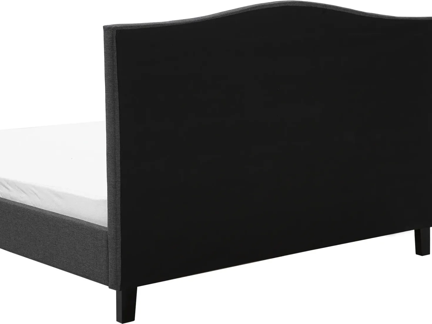 Letto Tessuto MONTPELLIER 180 x 200 cm Grigio scuro
