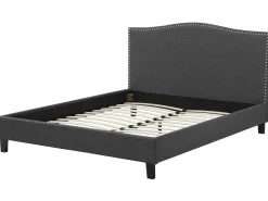 Letto Tessuto MONTPELLIER 180 x 200 cm LED Multicolore