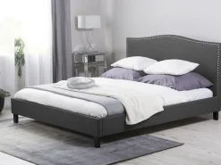 Letto Tessuto MONTPELLIER 180 x 200 cm LED Multicolore