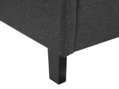 Letto Tessuto MONTPELLIER 180 x 200 cm LED Bianco
