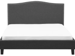 Letto Tessuto MONTPELLIER 180 x 200 cm LED Bianco