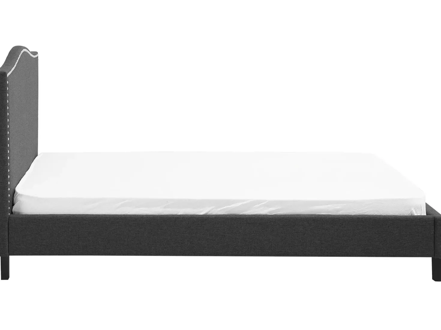 Letto Tessuto MONTPELLIER 180 x 200 cm LED Bianco