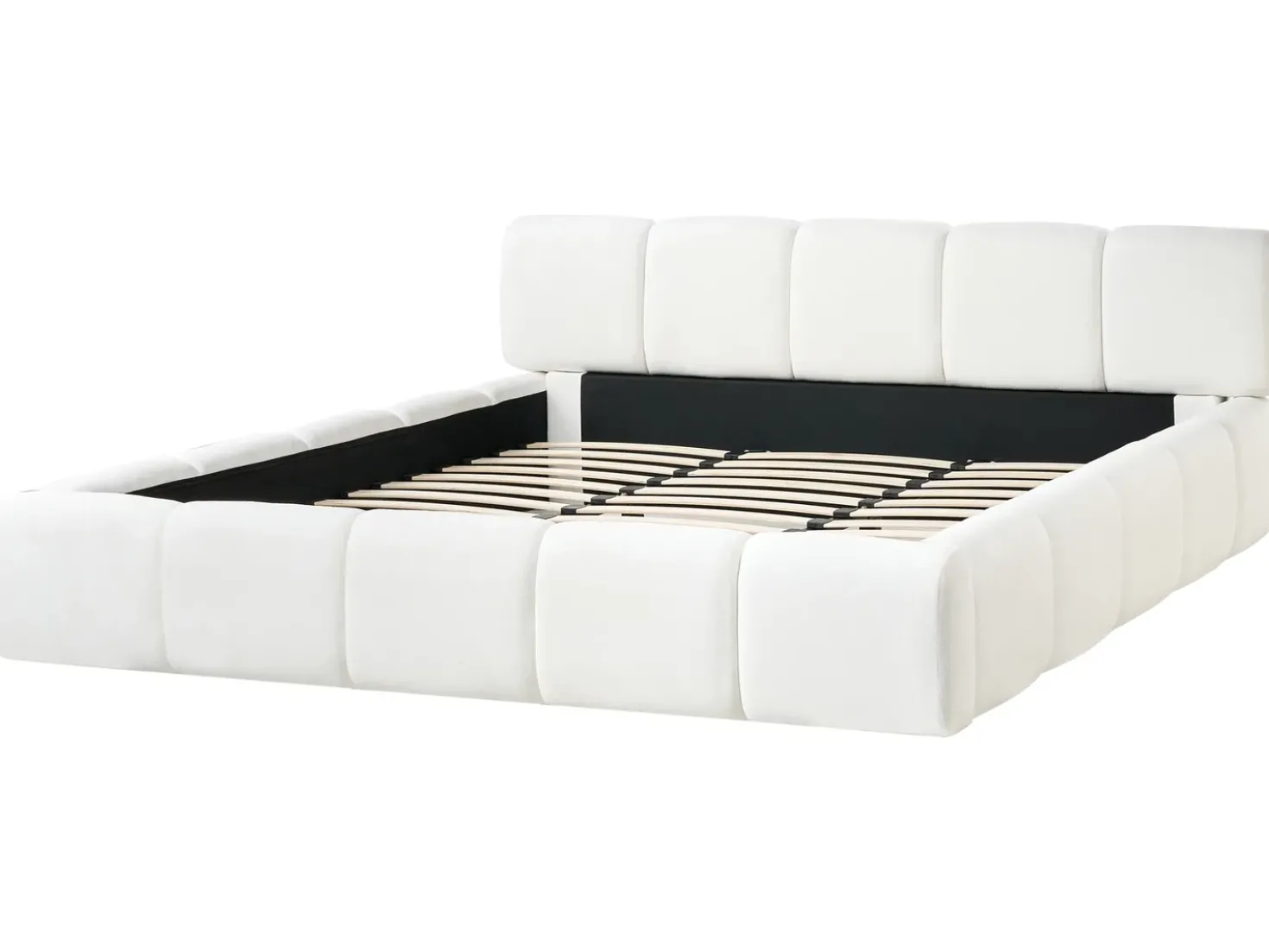Letto Tessuto ORVILLE 180 x 200 cm Bianco sporco