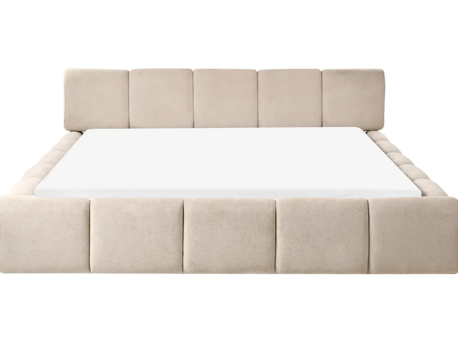 Letto Tessuto ORVILLE 180 x 200 cm Tortora