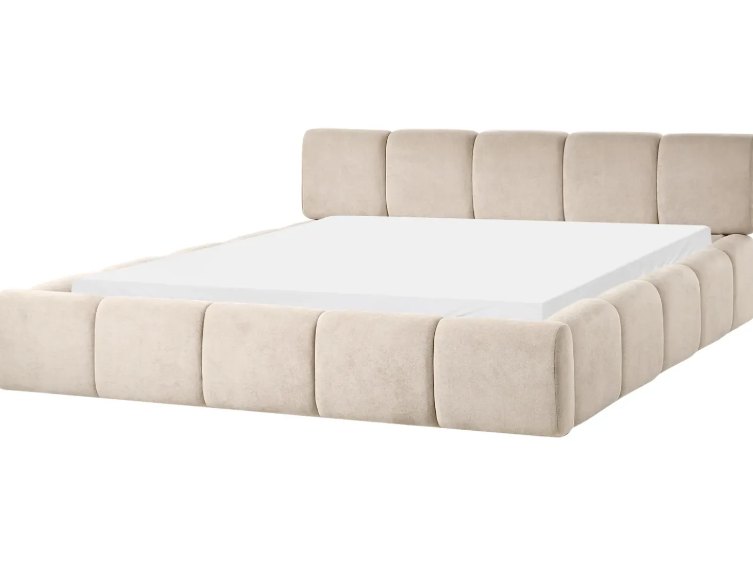 Letto Tessuto ORVILLE 180 x 200 cm Tortora