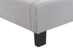 Letto Tessuto POITIERS 180 x 200 cm Grigio chiaro