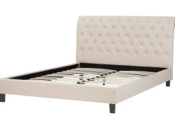 Letto Tessuto REIMS 180 x 200 cm Beige
