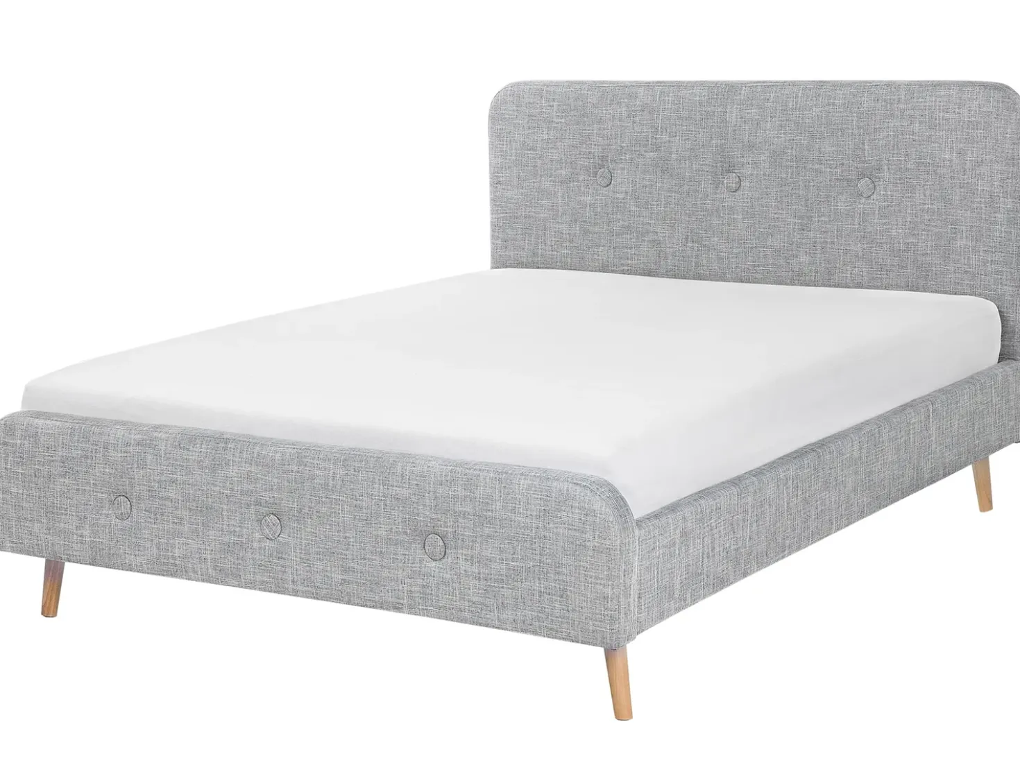 Letto Tessuto RENNES 180 x 200 cm Grigio chiaro