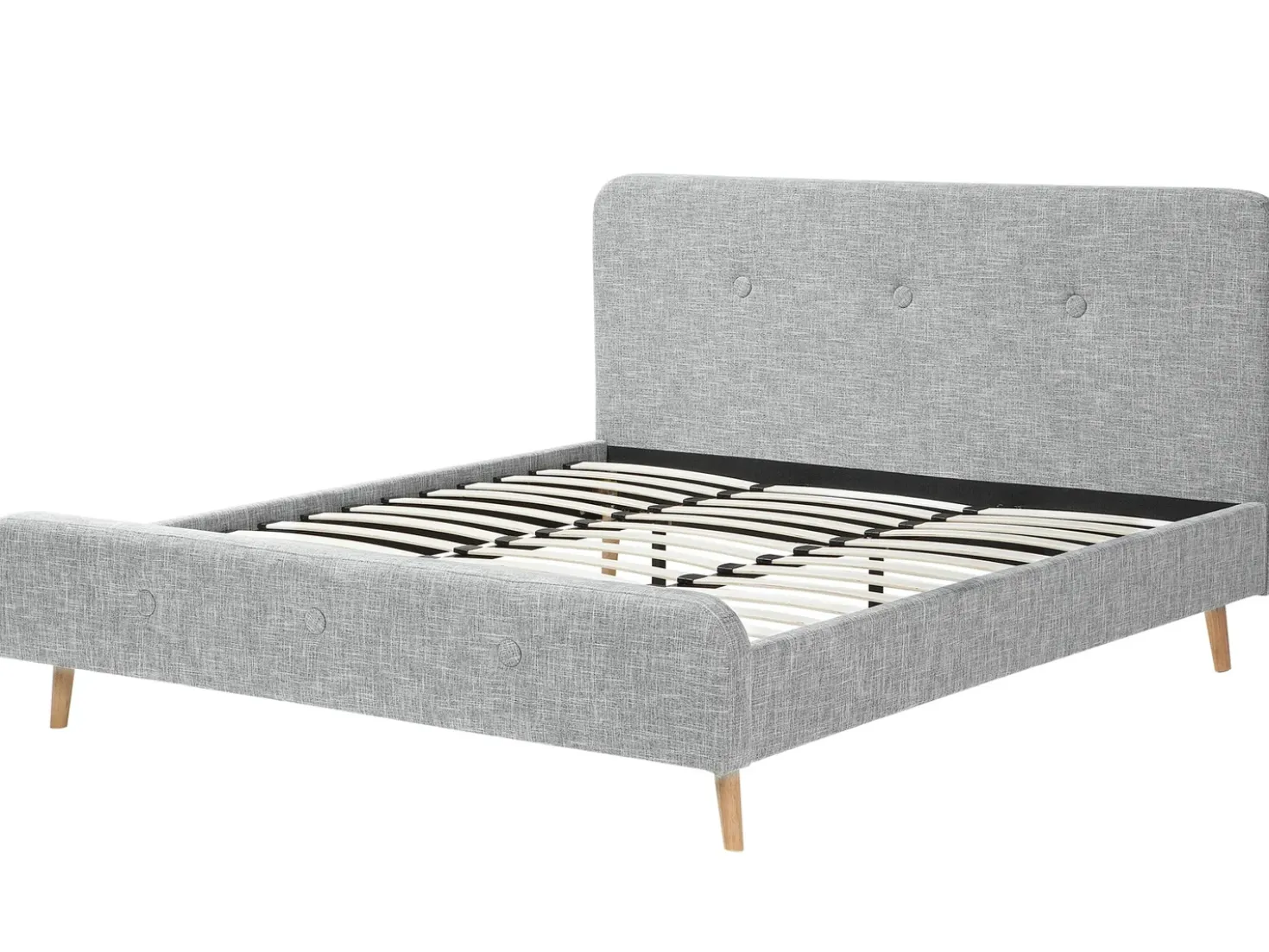 Letto Tessuto RENNES 180 x 200 cm Grigio chiaro