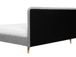 Letto Tessuto RENNES 180 x 200 cm Grigio chiaro