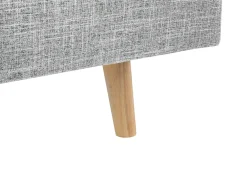 Letto Tessuto RENNES 180 x 200 cm Grigio chiaro