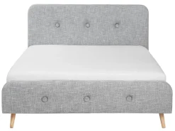 Letto Tessuto RENNES 180 x 200 cm Grigio chiaro
