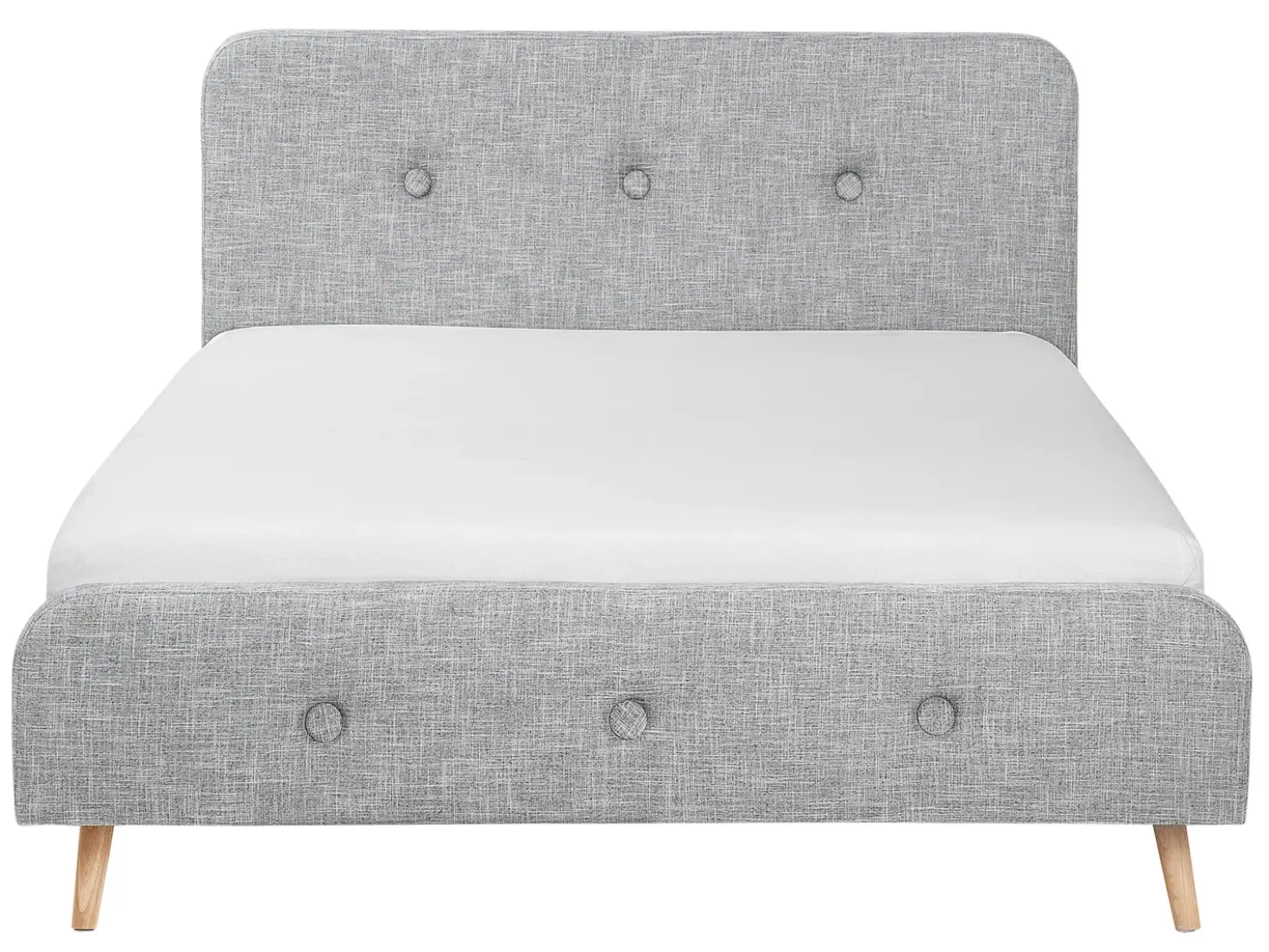 Letto Tessuto RENNES 180 x 200 cm Grigio chiaro