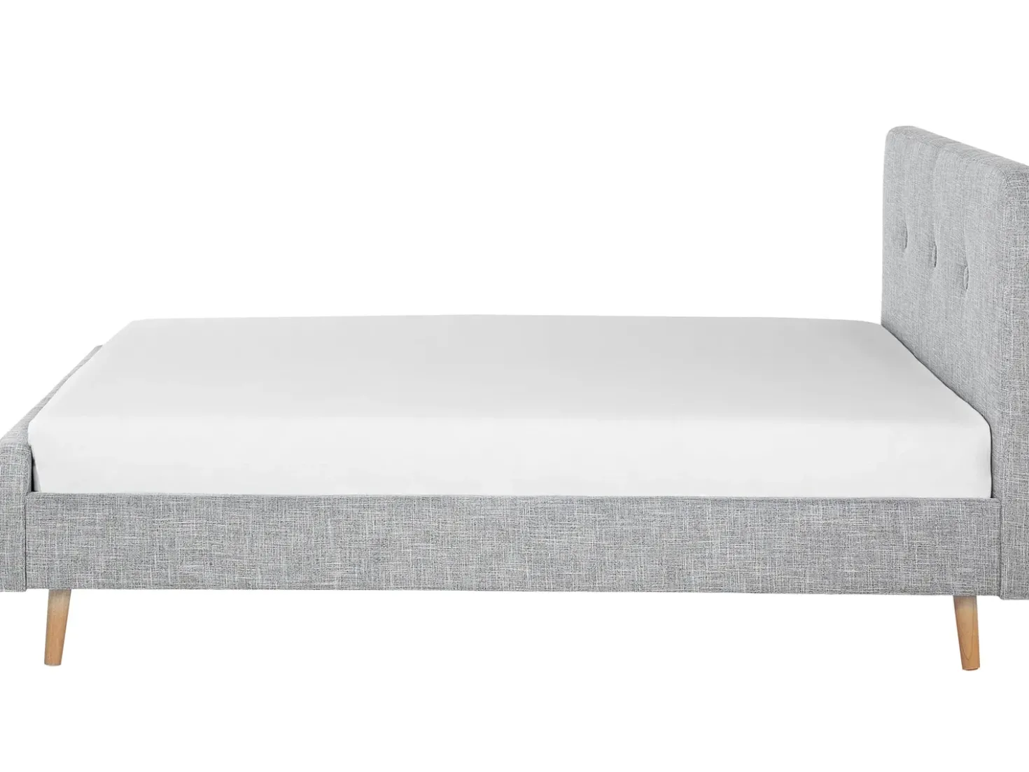 Letto Tessuto RENNES 180 x 200 cm Grigio chiaro