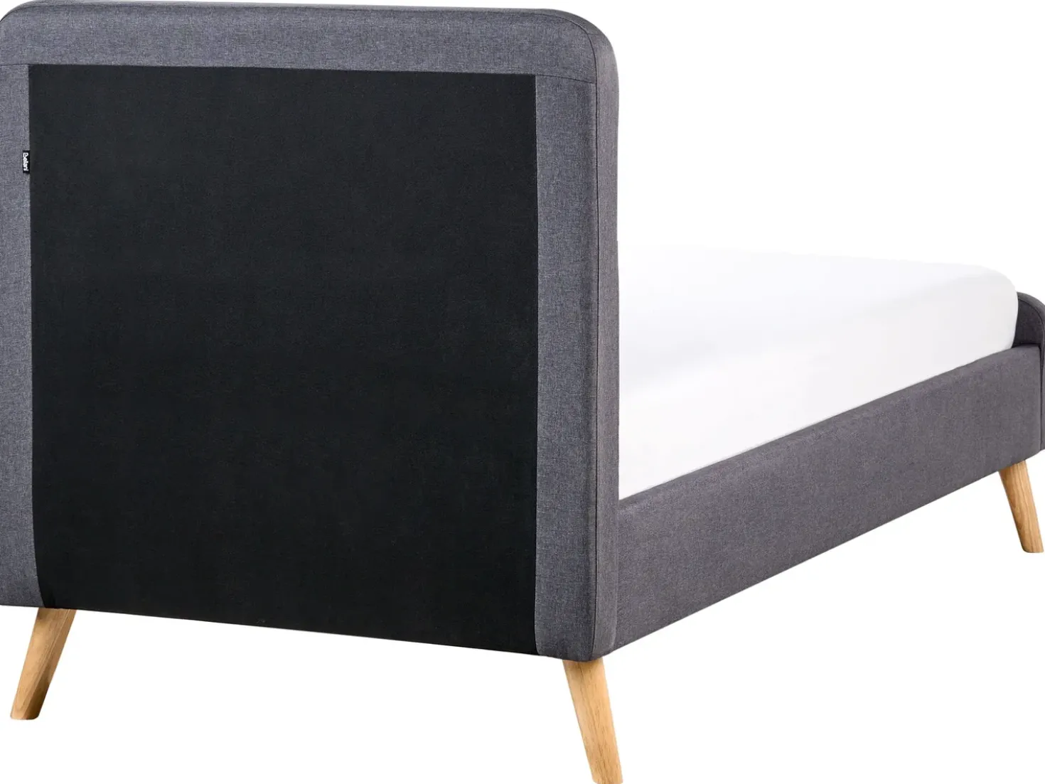 Letto Tessuto RENNES 90 x 200 cm Grigio scuro