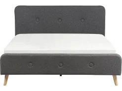 Letto Tessuto RENNES II 160 x 200 cm Grigio scuro