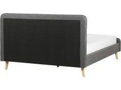 Letto Tessuto RENNES II 160 x 200 cm Grigio scuro