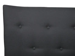 Letto Tessuto SAVERNE 180 x 200 cm Grigio scuro