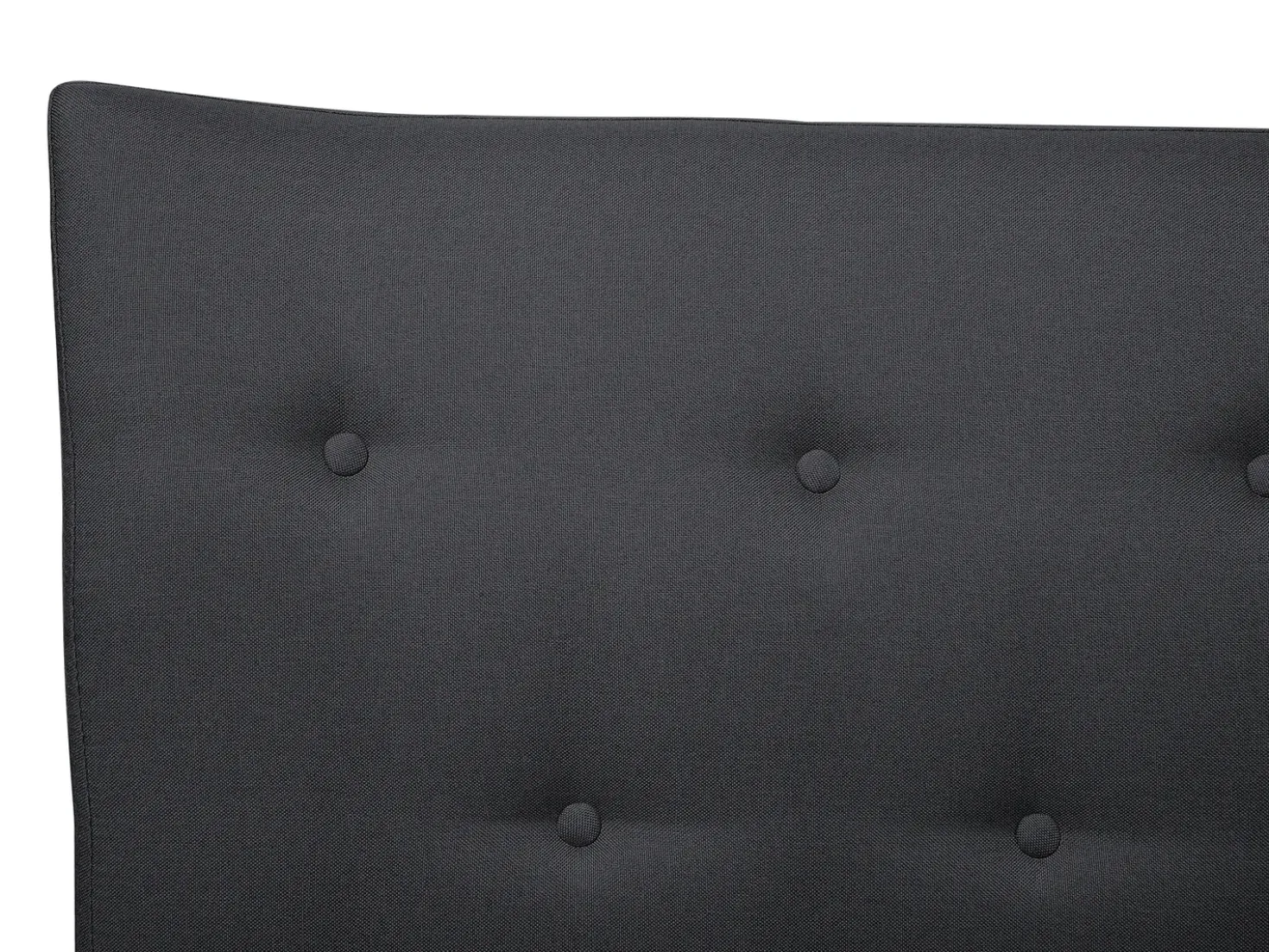 Letto Tessuto SAVERNE 180 x 200 cm Grigio scuro