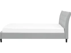 Letto Tessuto SAVERNE 180 x 200 cm Grigio chiaro