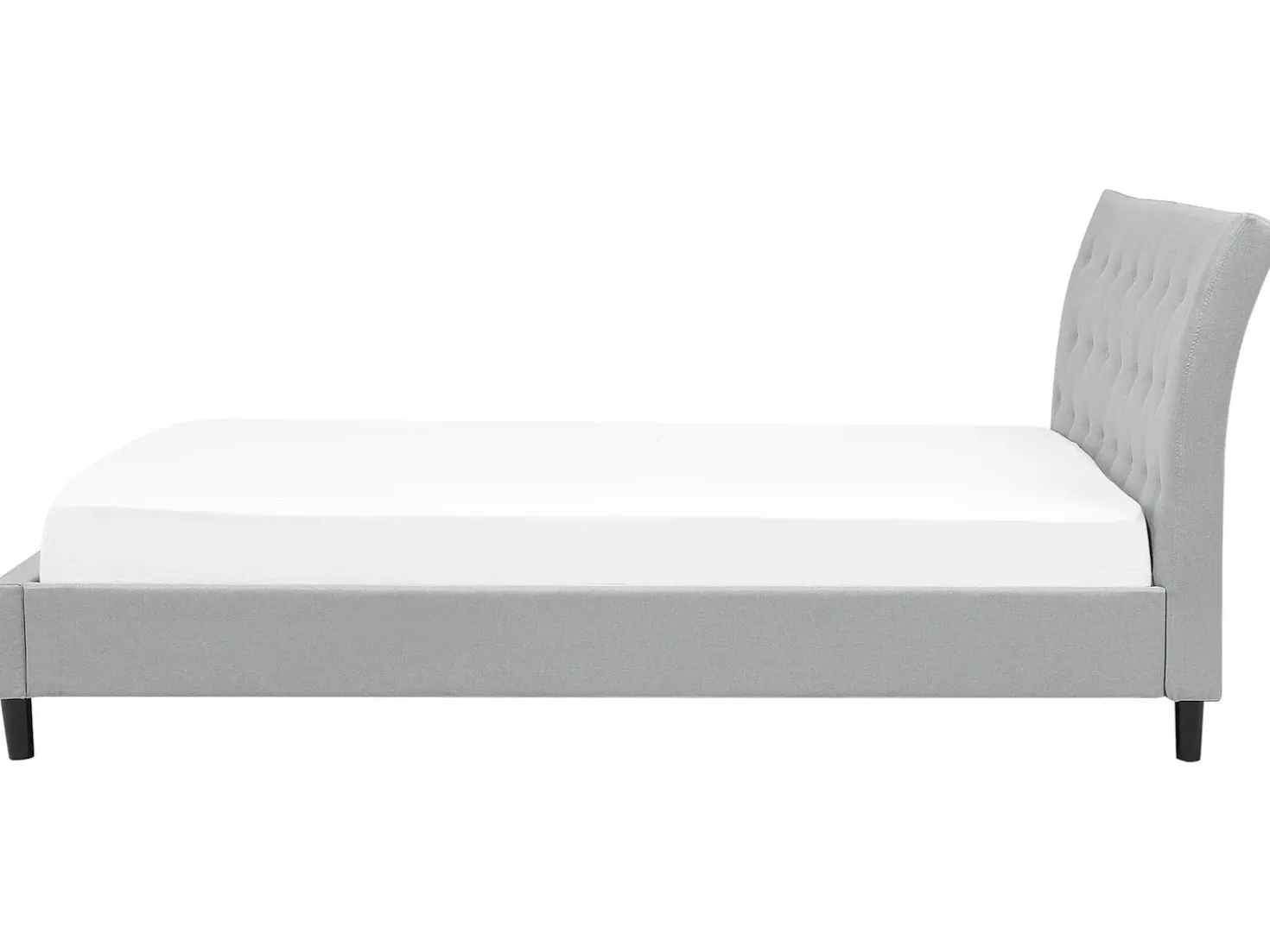Letto Tessuto SAVERNE 180 x 200 cm Grigio chiaro
