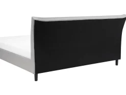 Letto Tessuto SAVERNE 180 x 200 cm Grigio chiaro