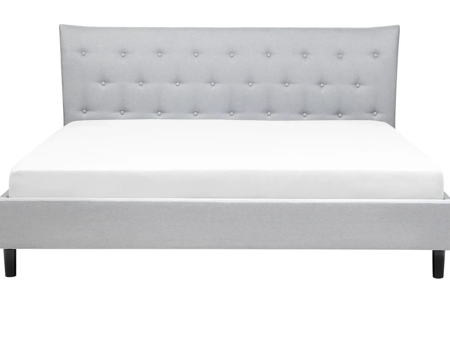Letto Tessuto SAVERNE 180 x 200 cm Grigio chiaro