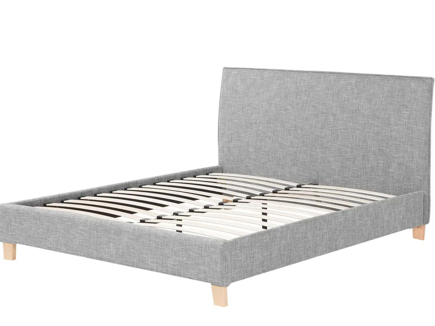 Letto Tessuto SENNEZ 160 x 200 cm Grigio chiaro