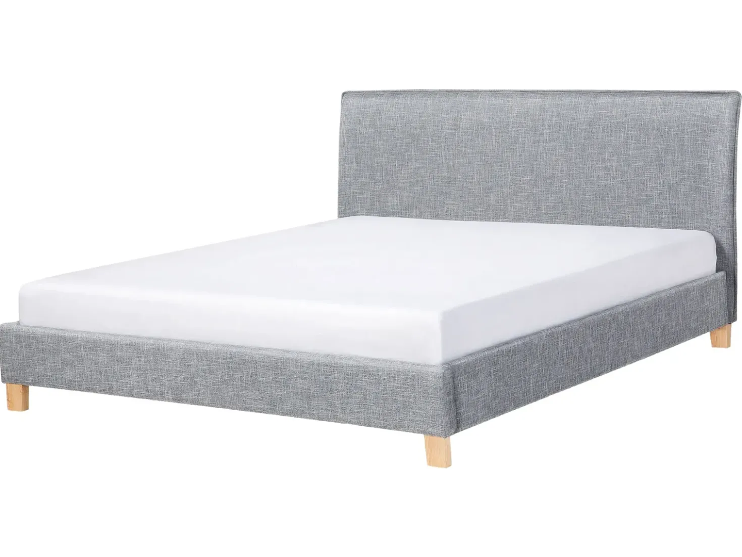 Letto Tessuto SENNEZ 160 x 200 cm Grigio chiaro