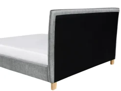 Letto Tessuto SENNEZ 160 x 200 cm Grigio chiaro