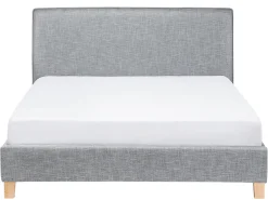 Letto Tessuto SENNEZ 160 x 200 cm Grigio chiaro