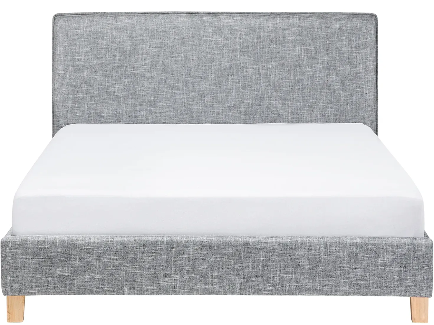 Letto Tessuto SENNEZ 160 x 200 cm Grigio chiaro