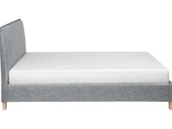 Letto Tessuto SENNEZ 160 x 200 cm Grigio chiaro