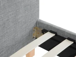 Letto Tessuto SENNEZ 160 x 200 cm Grigio chiaro