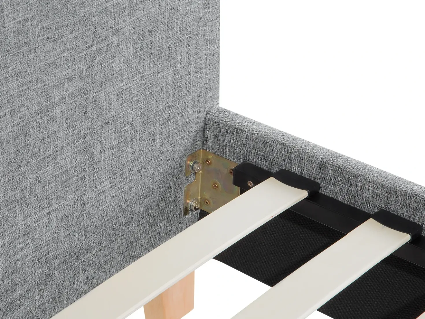 Letto Tessuto SENNEZ 160 x 200 cm Grigio chiaro
