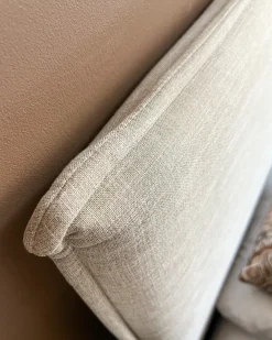 Letto Tessuto SENNEZ 140 x 200 cm Beige